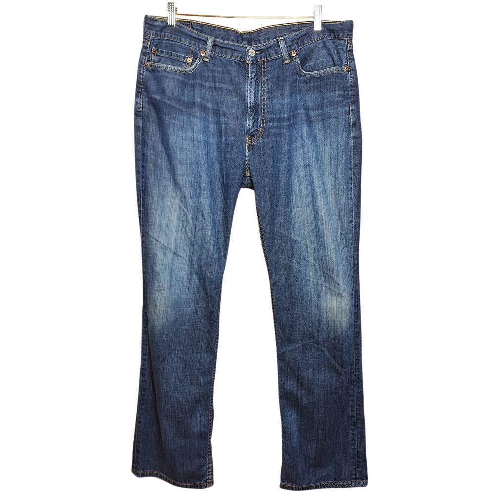 Mens 38x32 Levis 514 Straight Fit Jeans Blue Denim Classic Casual Medium Wash